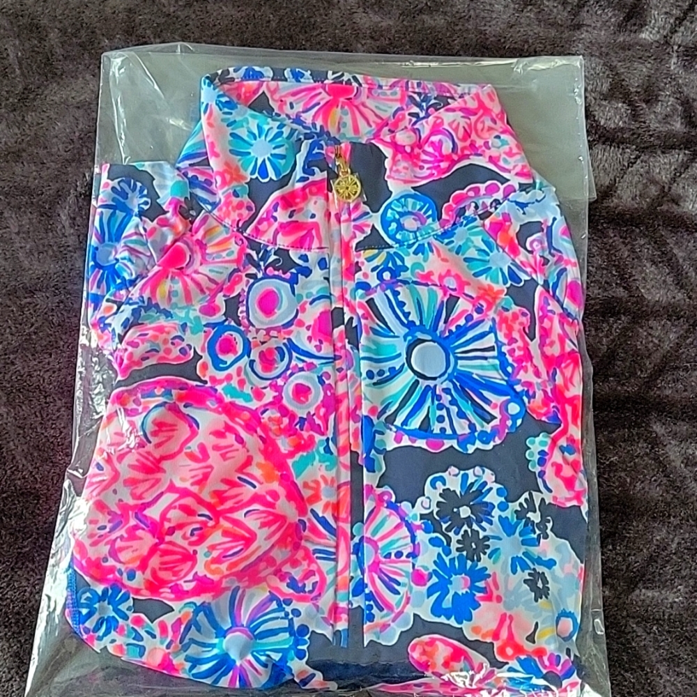 Lilly pulitzer Justine crop half zip UPF 50